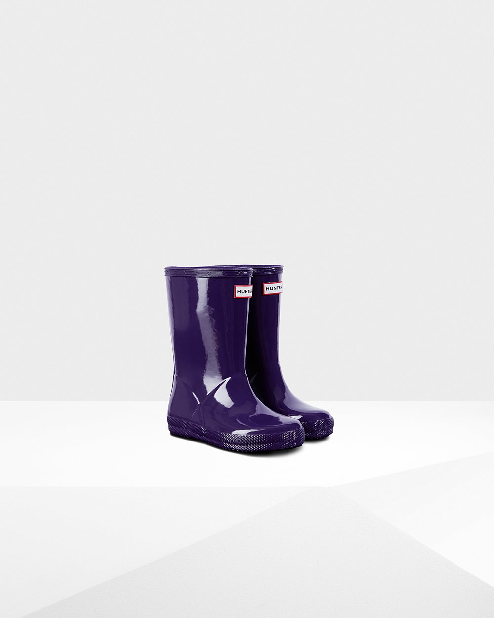 Botas de Lluvia Hunter Niños - Original First Classic Gloss - Azules Morados - ZQAOVNT-63